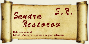 Sandra Nestorov vizit kartica